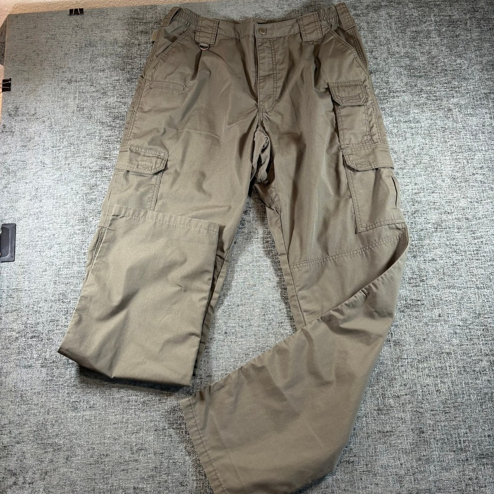 5.11 Tactical Cargo Pants Mens 36x36 Brown Ripstop TDU Reinforced Knee 74003